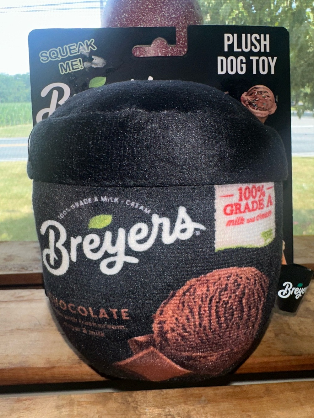 Breyers Chocolate Ice Cream Tub Pet Toy - New